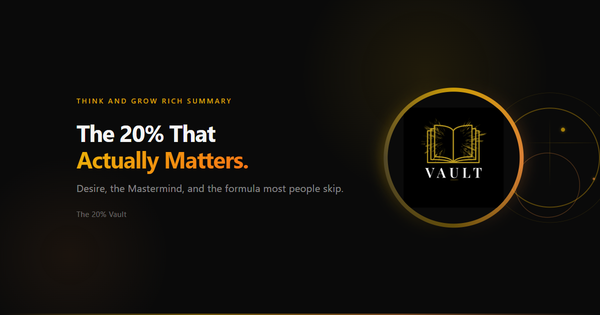 The 20% of Think and Grow Rich That Actually Matters